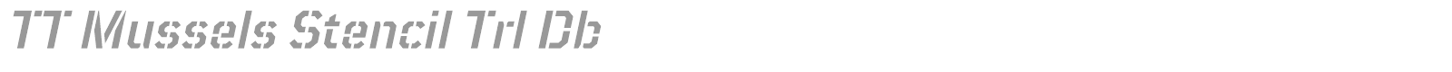 TT Mussels Stencil font preview